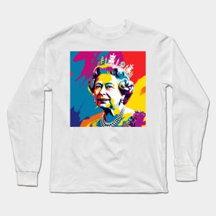 Elizabeth Pop Art 2 Long Sleeve T-Shirt